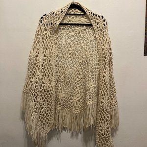 Handmade alpaca shawl